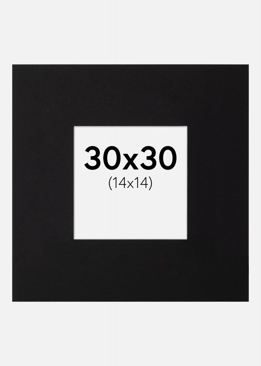 Galleri 1 Passe-partout XL Zwart (Witte kern) 30x30 cm (14x14)