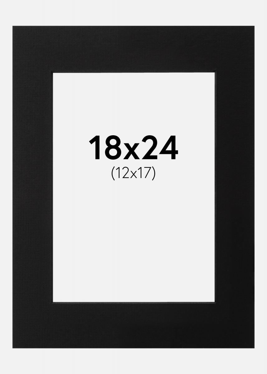 Galleri 1 Passe-partout Zwart (Zwarte kern) 18x24 cm (12x17)