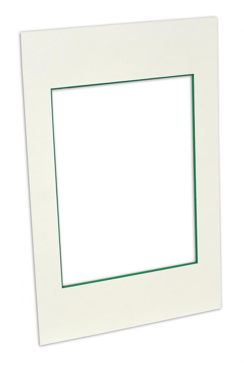 Passepartouter Mttbestllda Passe-partout Wit (Groene kern) - Op maat gemaakt