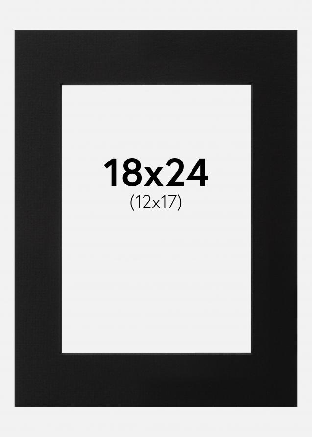 Galleri 1 Passe-partout Zwart (Zwarte kern) 18x24 cm (12x17)