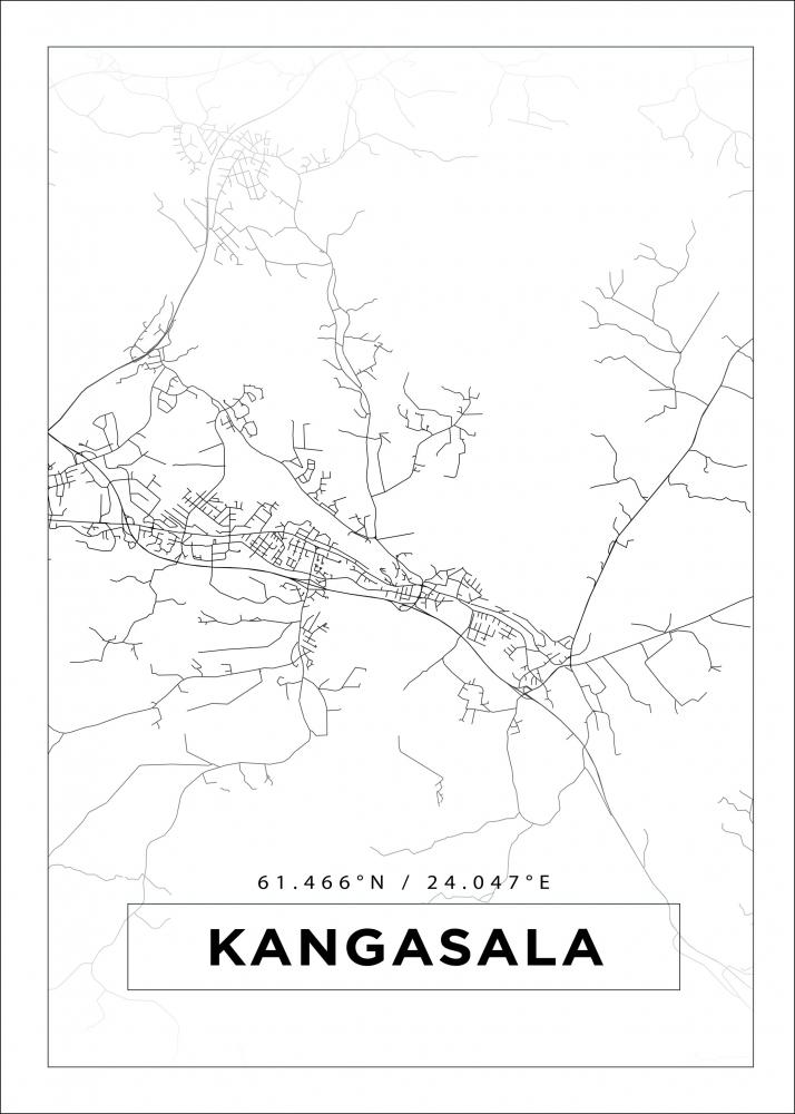 Bildverkstad Map - Kangasala - White Poster