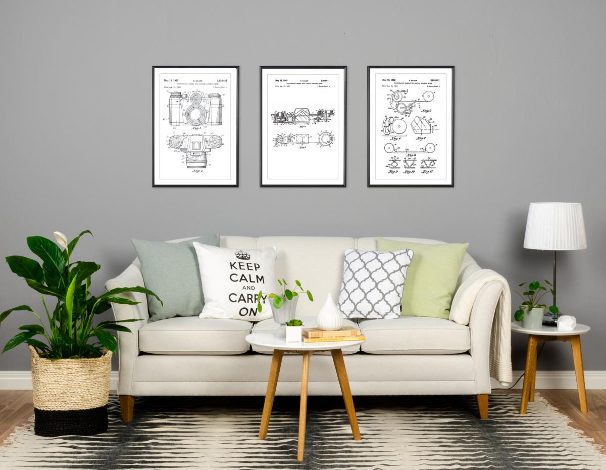 Lagervaror egen produktion Patenttekening - Camera I Poster