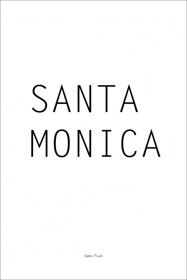 Bildverkstad Santa monica text art Poster