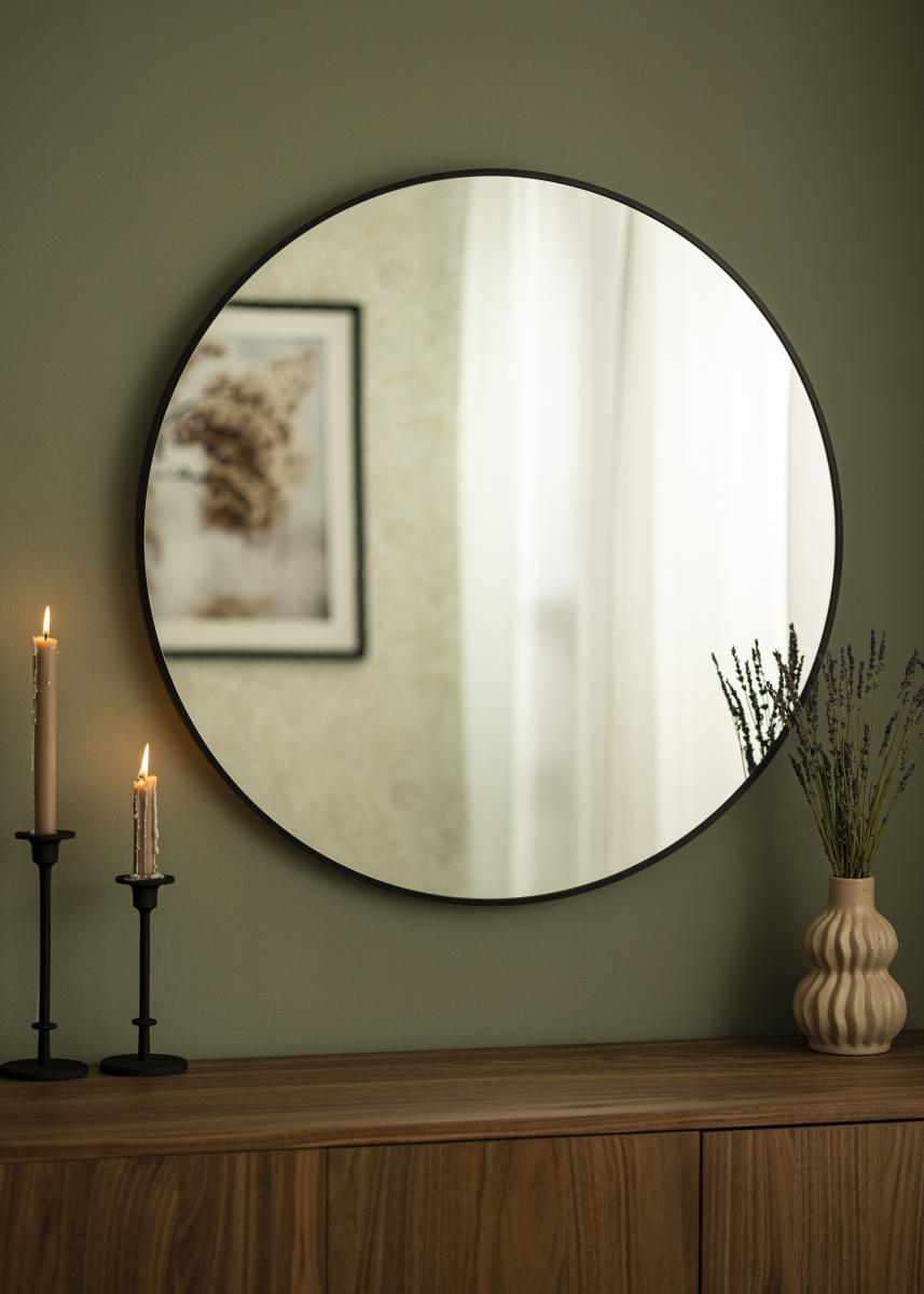 Artlink Spiegel Modern Zwart 80 cm Ø