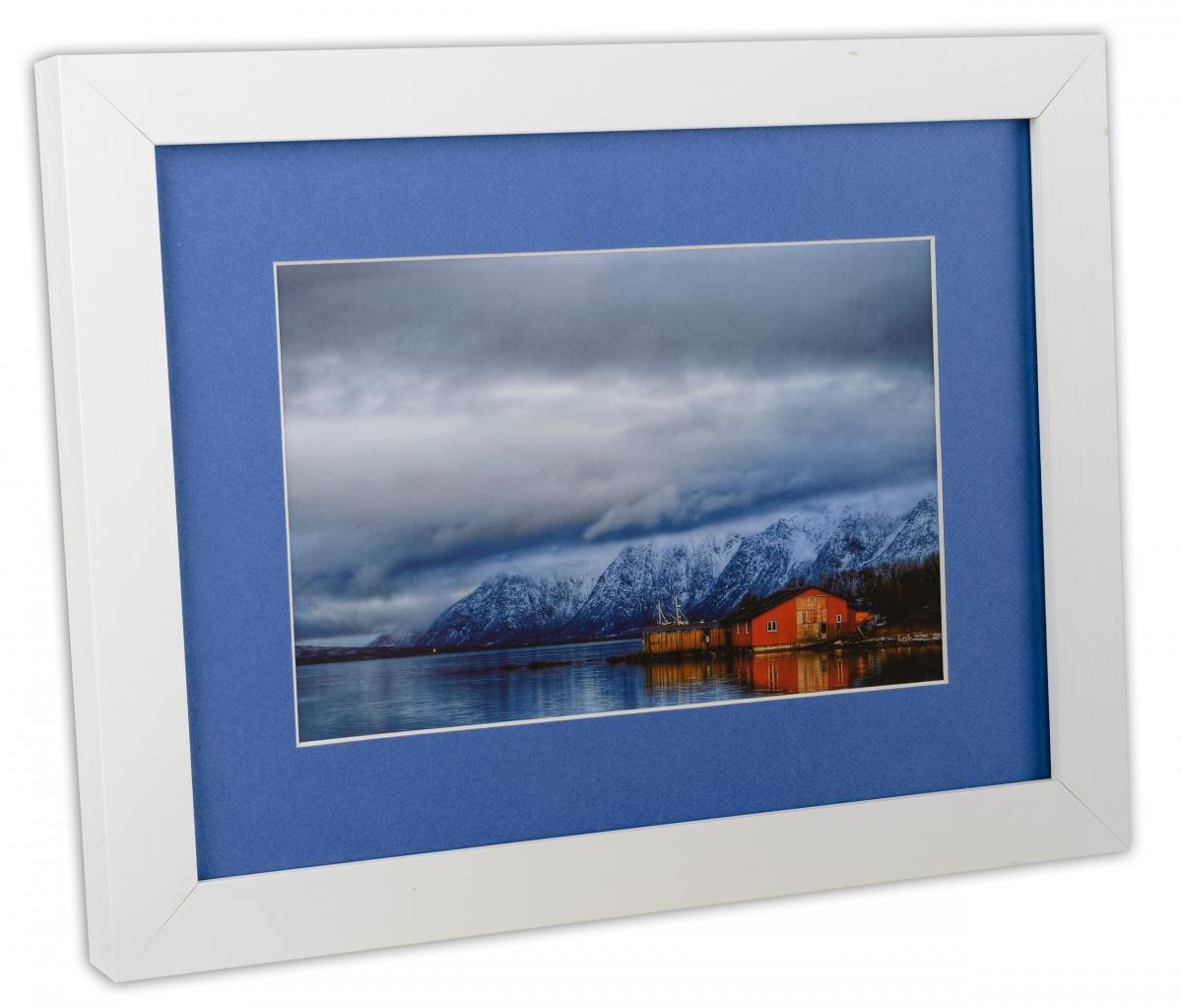 Passepartouter Mttbestllda Passe-partout Blauw (Witte kern) - Op maat gemaakt