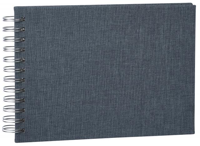 Focus Base Line Canvas Wire-O Blauw 23x17 cm (40 Witte zijden / 20 Bladen)