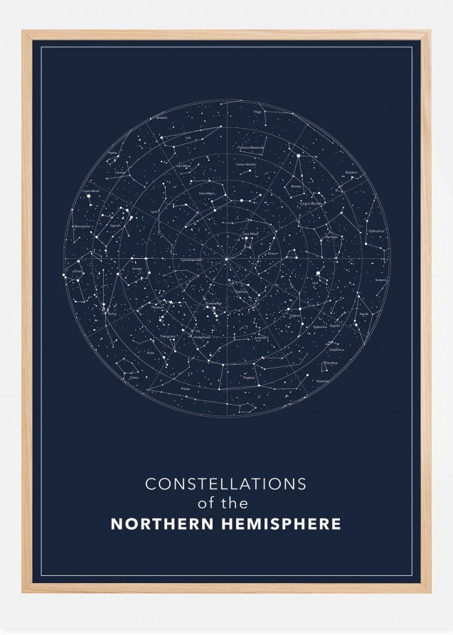 Bildverkstad Northern hemisphere Dark Poster