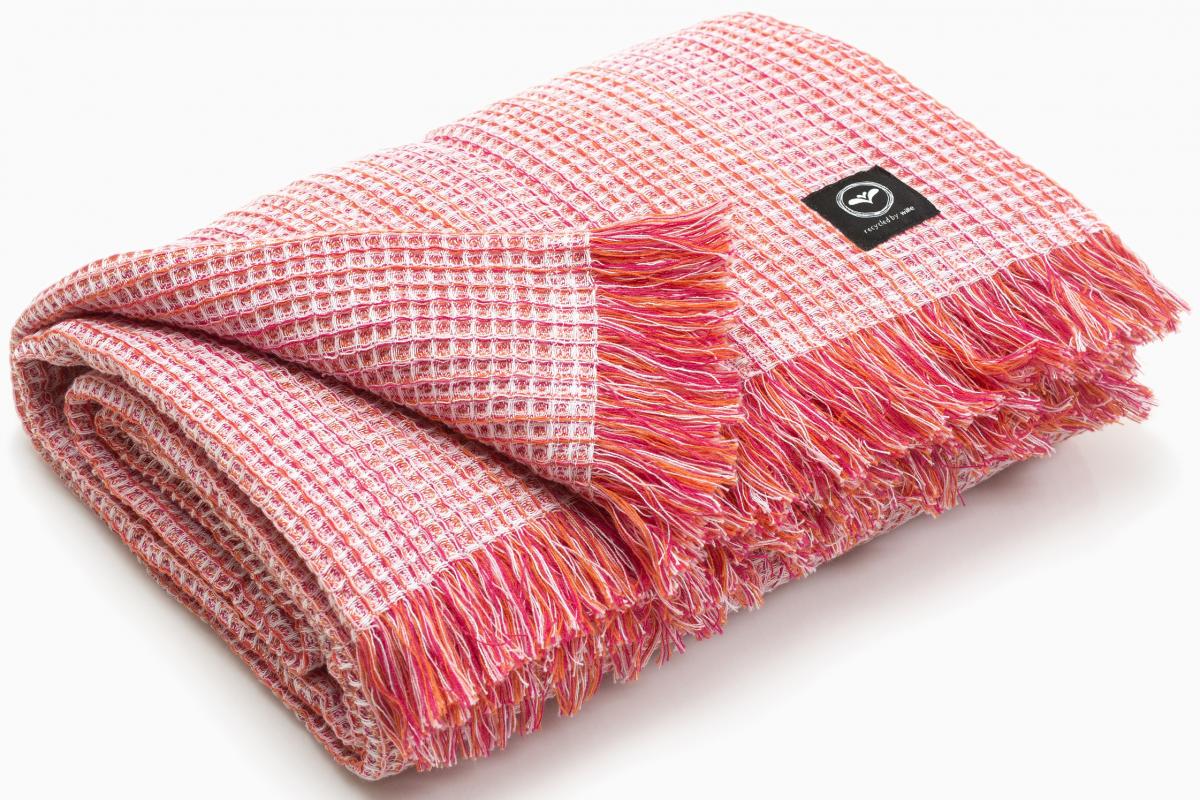 Recycled by wille Plaid Vilhelmina - Roze 130x170 cm