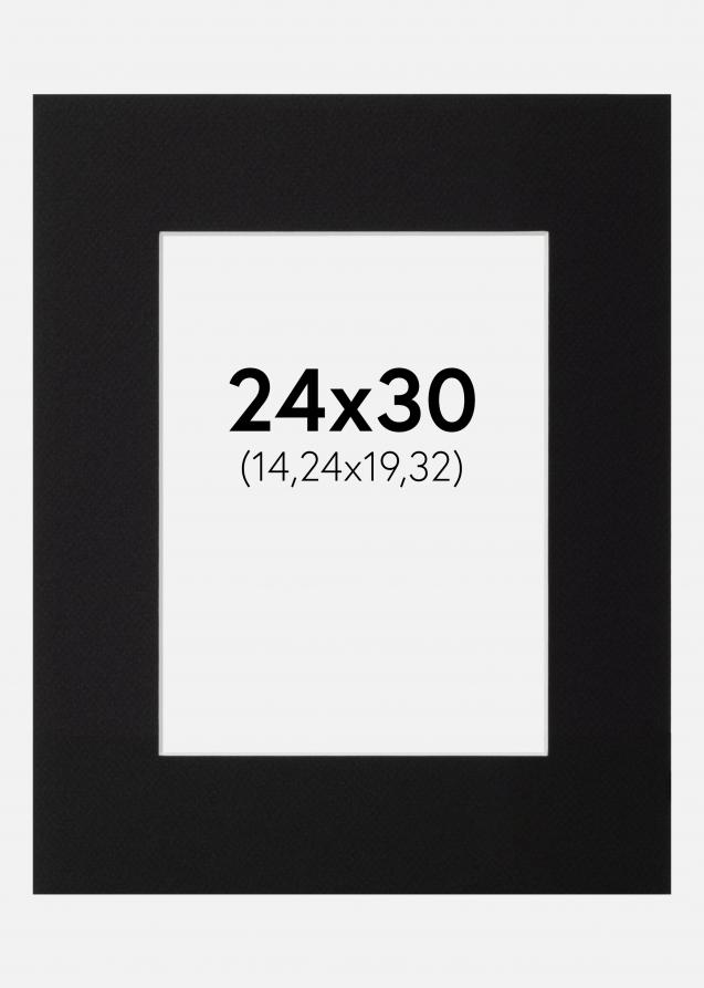 Galleri 1 Passe-partout Zwart (Witte kern) 24x30 cm (14,24x19,32)