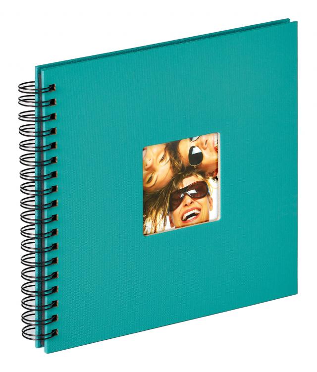 Walther Fun Spiraalalbum Turquoise - 26x25 cm (40 Zwarte zijden / 20 bladen)