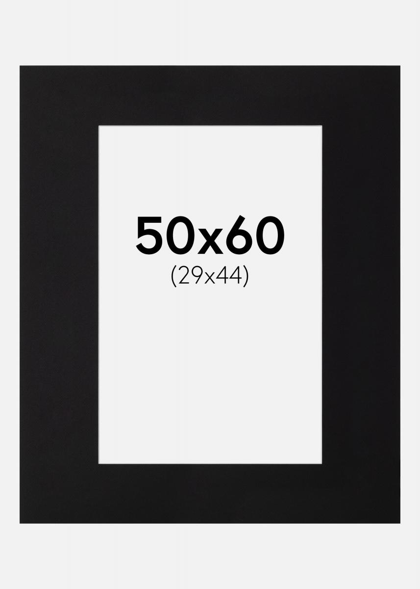 Galleri 1 Passe-partout Zwart (Witte kern) 50x60 cm (29x44)