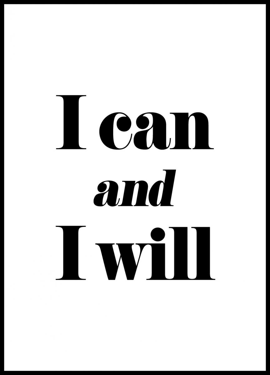 Bildverkstad I can and I will Poster