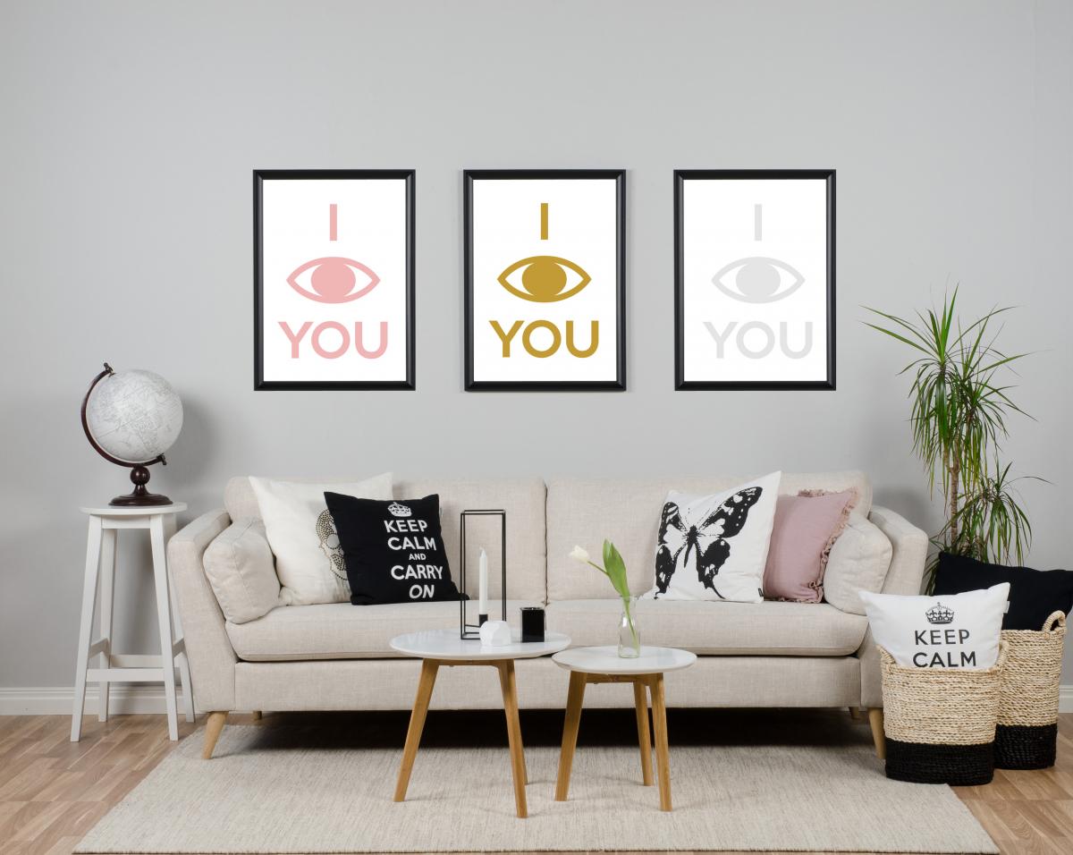 Bildverkstad I see you - Gold Poster