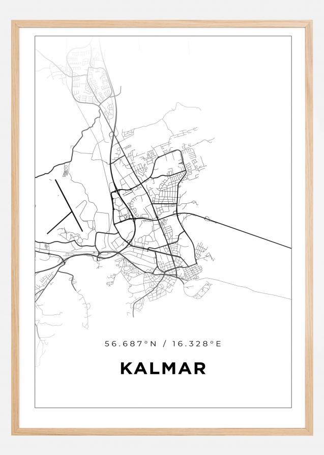 Bildverkstad Map - Kalmar - White Poster