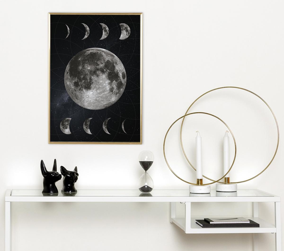 Lagervaror egen produktion Moon Phases Poster