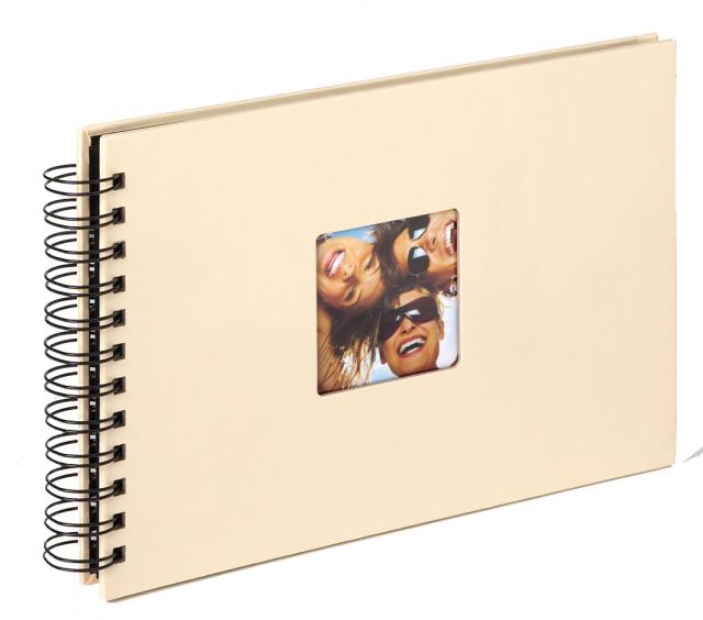 Walther Fun Spiraalalbum Crème - 23x17 cm (40 Zwarte zijden / 20 bladen)