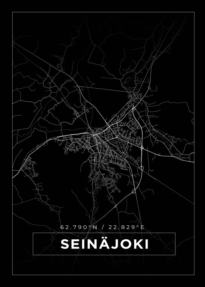 Bildverkstad Map - Seinjoki - Black Poster