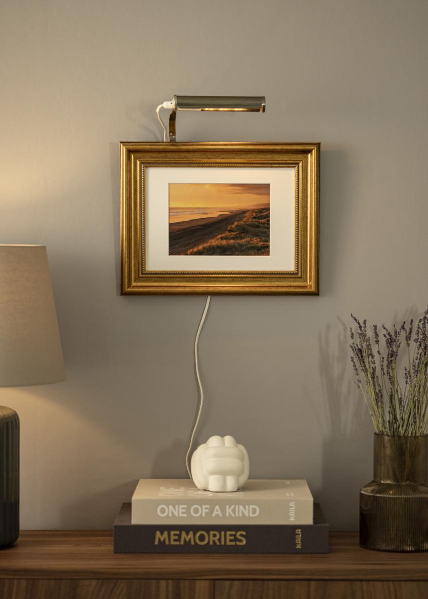 Eklunds metall Eklunds Art 1 voor lijstbreedte 17-40 cm schilderijverlichting - Antiek messing