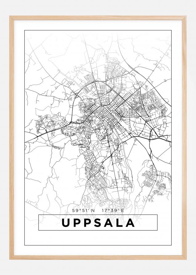 Bildverkstad Map - Uppsala - White Poster