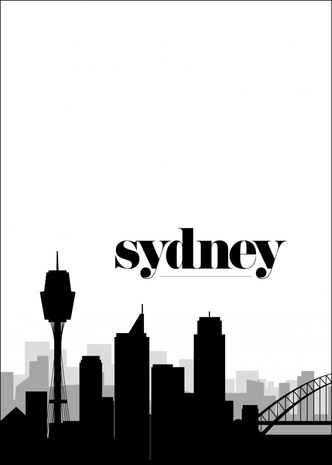 Bildverkstad Sydney Skyline II Poster