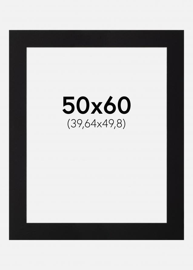 Galleri 1 Passe-partout Zwart (Witte kern) 50x60 cm (39,64x49,8)