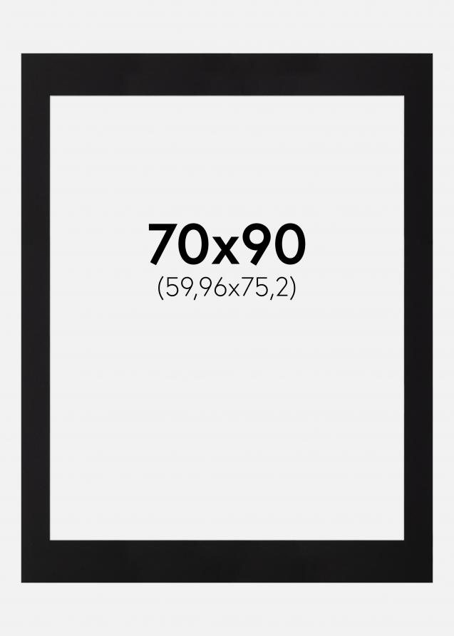 Galleri 1 Passe-partout Zwart (Witte kern) 70x90 cm (59,96x75,2)