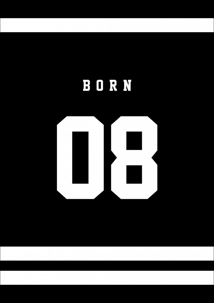 Personlig poster Born - Black