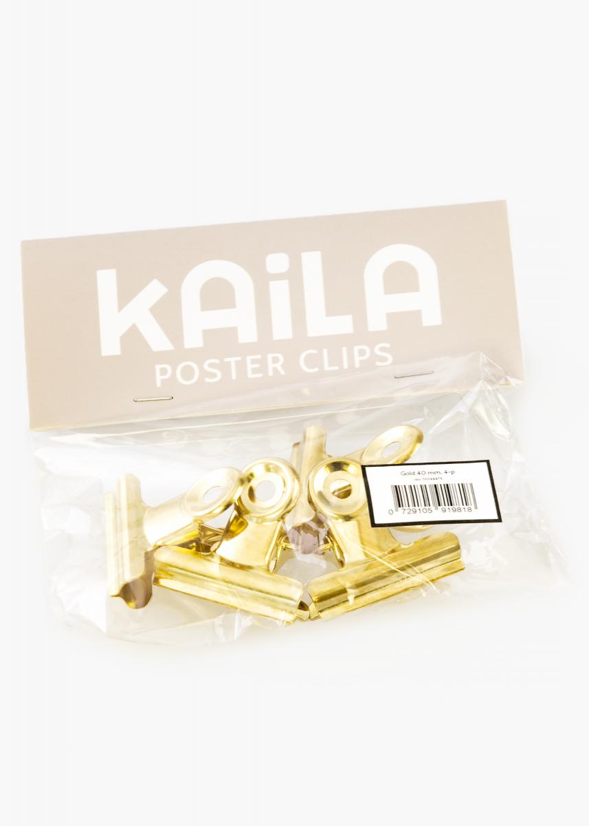 KAILA KAILA Poster Clip Gold 40 mm - 4-p