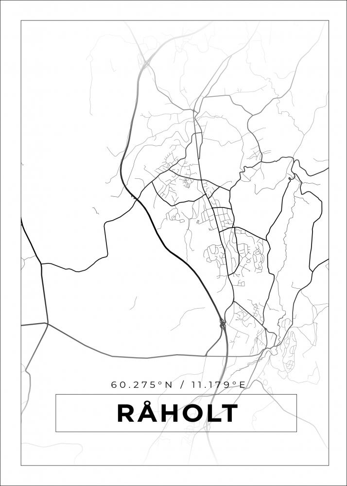 Bildverkstad Map - Rholt - White Poster