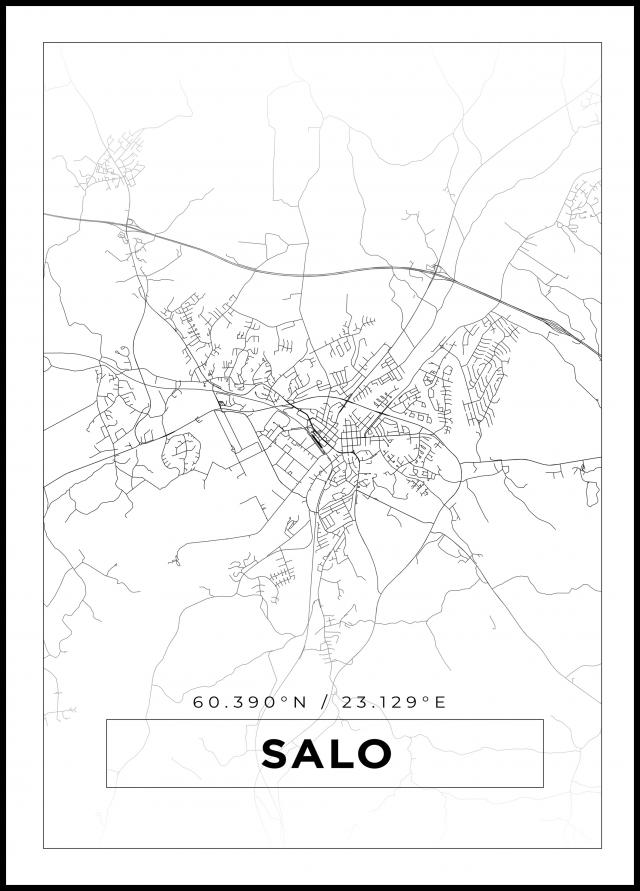 Bildverkstad Map - Salo - White Poster