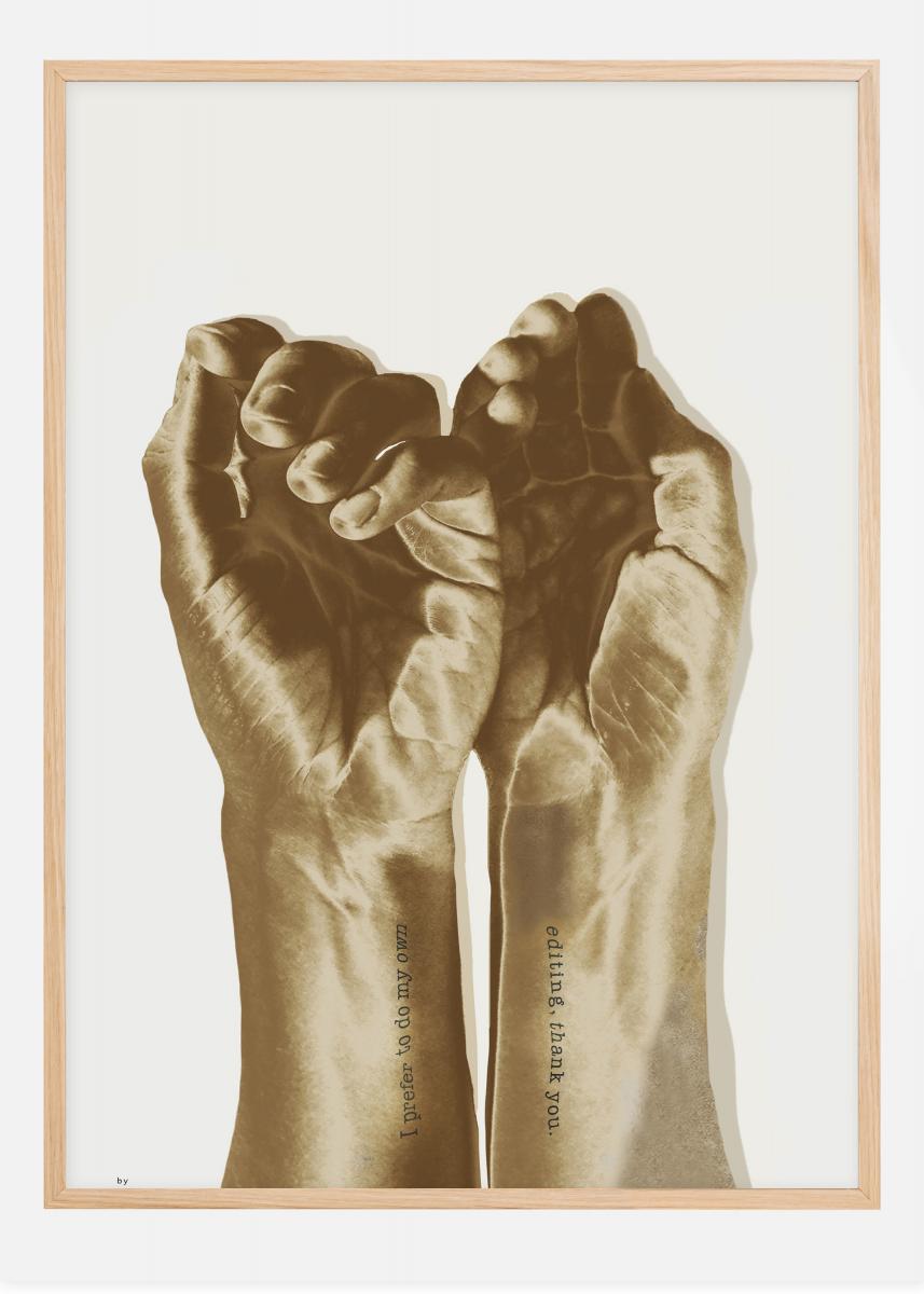 Bildverkstad Gold hands Poster