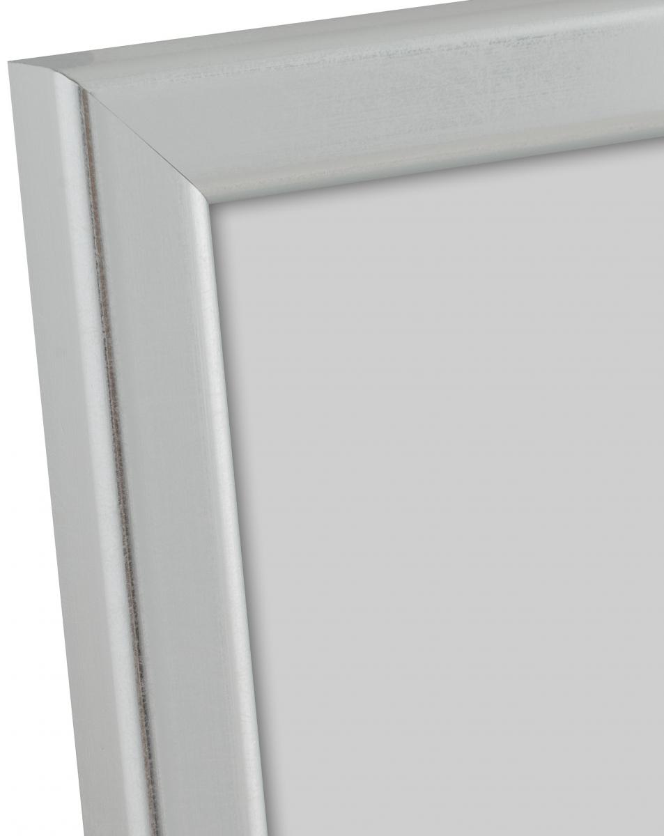 HHC Distribution Fotolijst Slim Mat Ontspiegeld Glas Zilver 15x15 cm