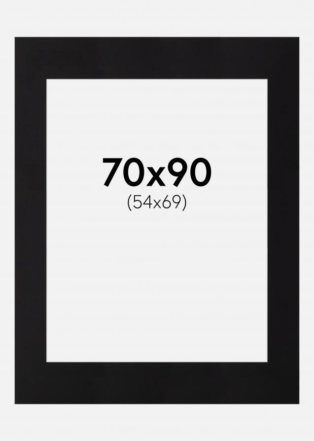 Galleri 1 Passe-partout Zwart (Witte kern) 70x90 cm (54x69)