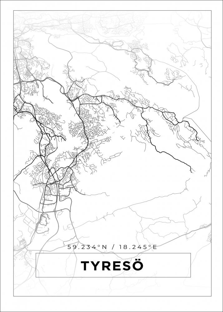 Bildverkstad Map - Tyres - White Poster