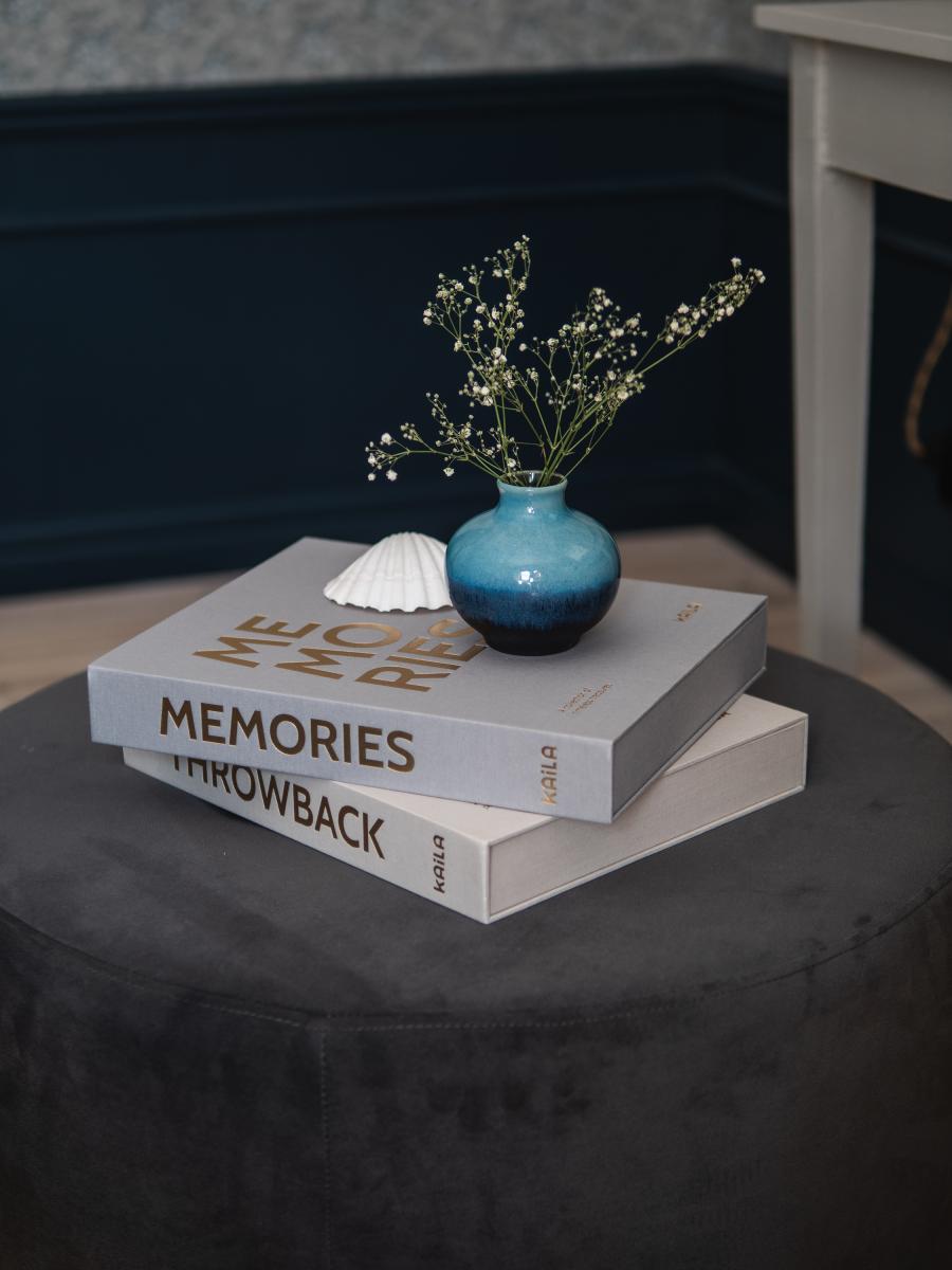 KAILA KAILA MEMORIES Grey - Coffee Table Photo Album (60 Zwarte zijden)