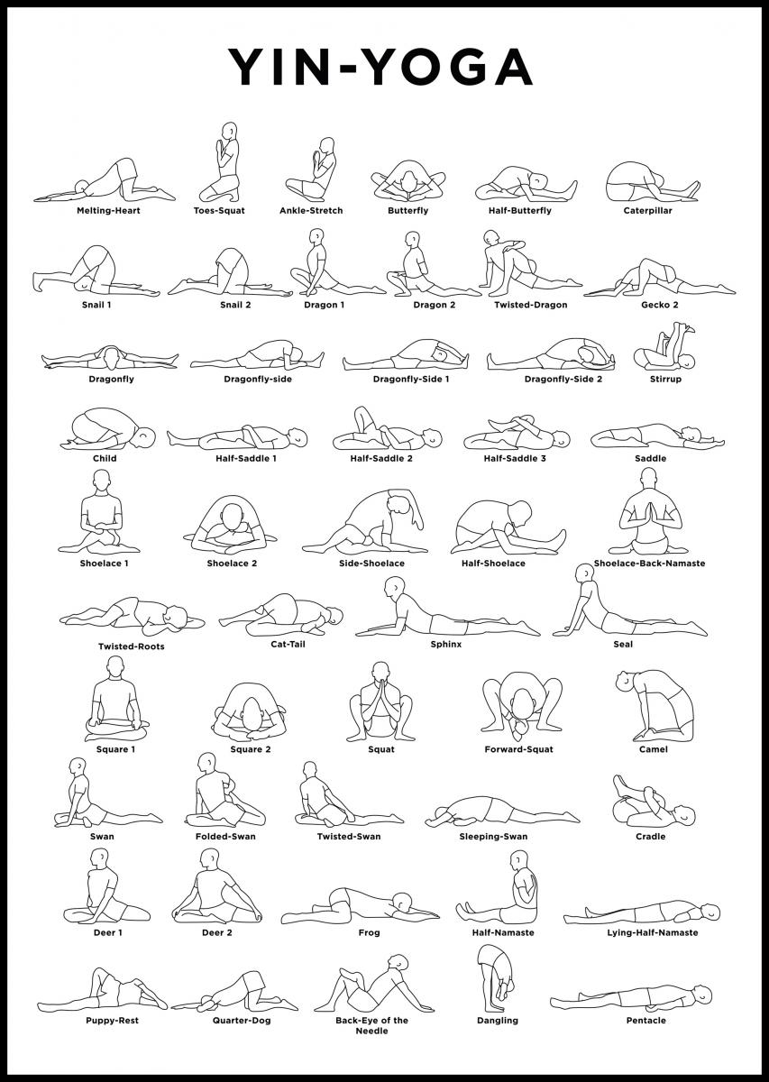 Lagervaror egen produktion Yoga - White Poster
