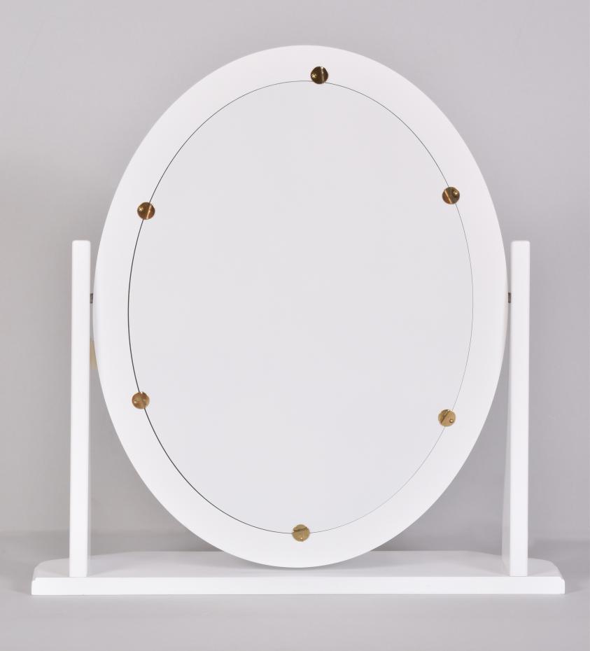 Innova Editions Spiegel Bella Oval Dressing Table Wit 46x49x12 cm