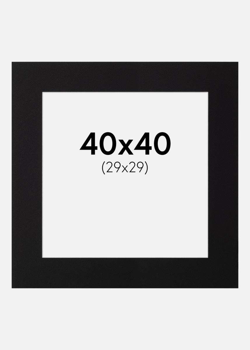 Artlink Passe-partout Zwart Standaard (Witte kern) 40x40 cm (29x29)
