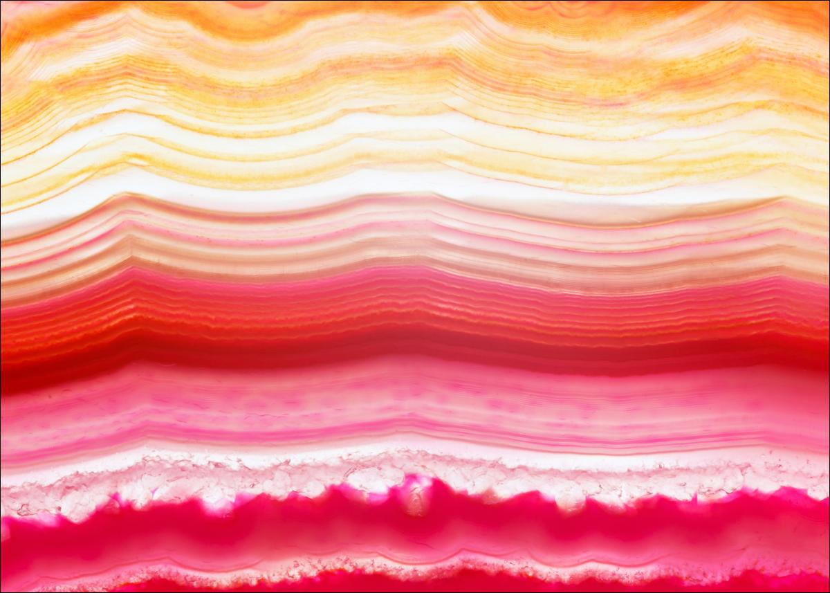 Bildverkstad Agate - Roze / Geel II Poster