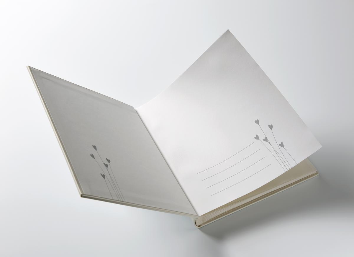 Walther Hart Trouwalbum Wit - 28x30,5 cm (50 Witte zijden / 25 bladen)