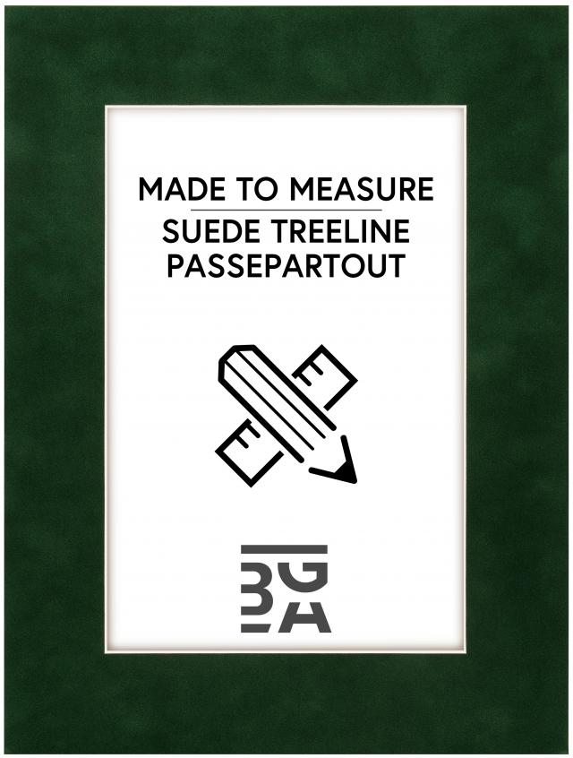 Egen tillverkning - Passepartouter Passe-partout Suede Treeline - Op maat gemaakt