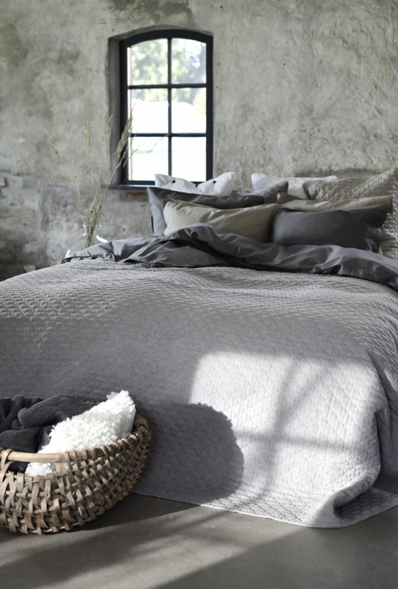 Fondaco Bedsprei Paz Tweepersoonsbed 260x260 cm - Grijs