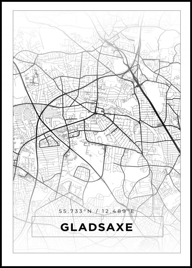 Bildverkstad Map - Gladsaxe - White Poster