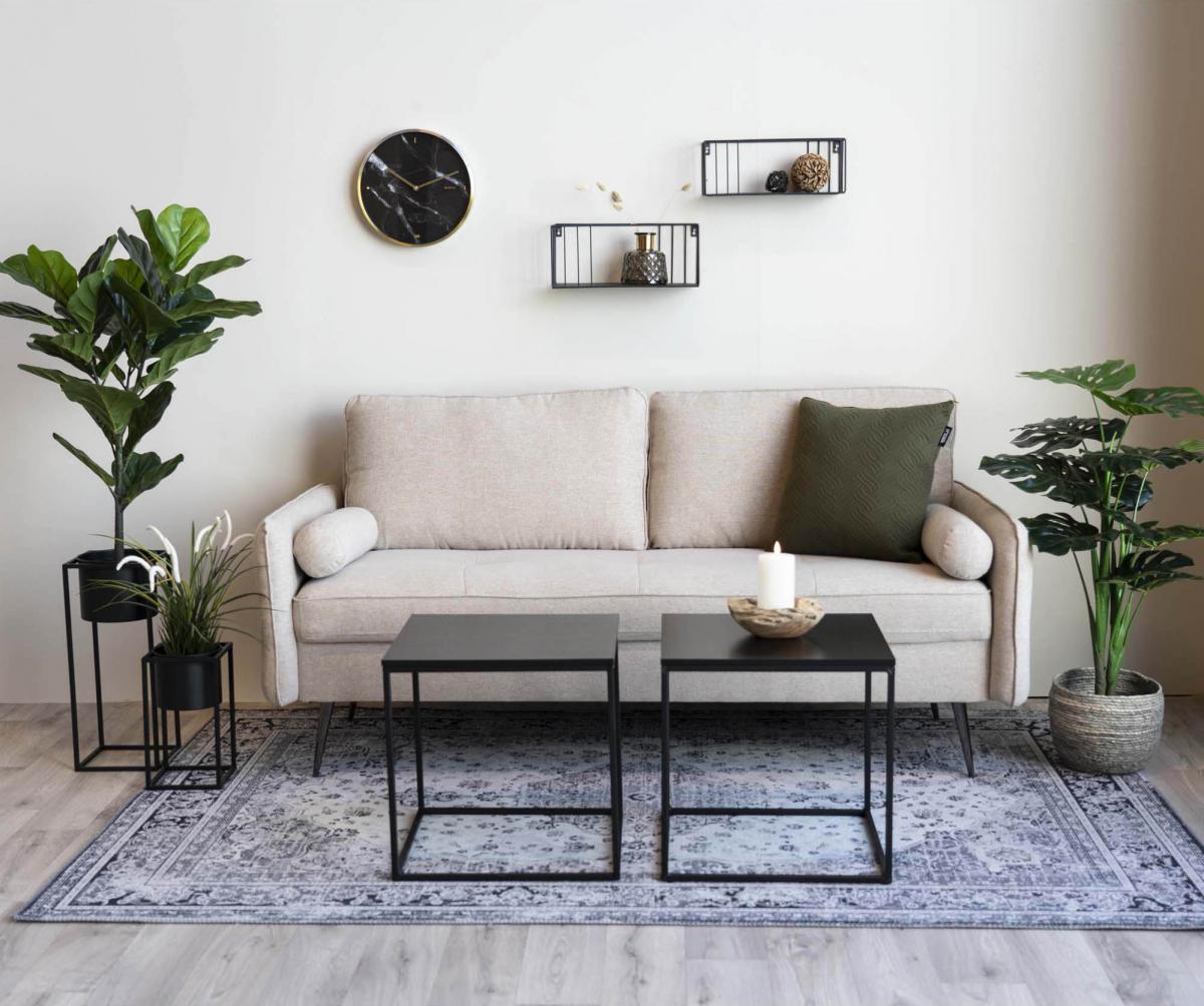 House Nordic Bijzettafel Vita 45x45 cm - Zwart