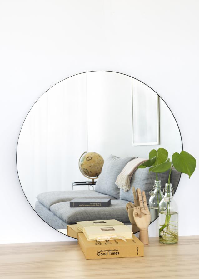 KAILA KAILA Round Mirror - Thin Black 80 cm Ø