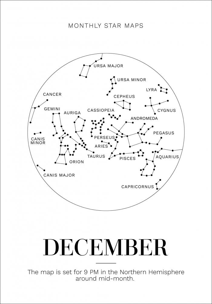 Bildverkstad Monthly star December Poster