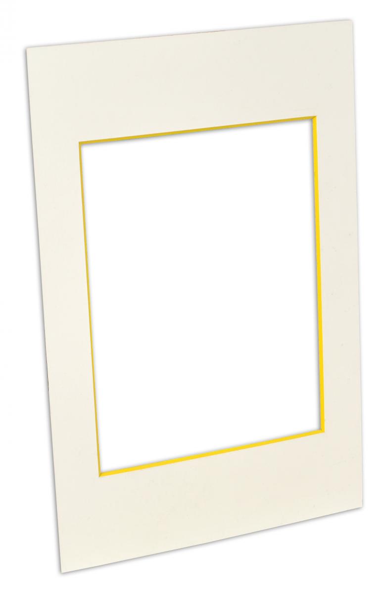 Passepartouter Mttbestllda Passe-partout Wit (Gele kern) - Op maat gemaakt