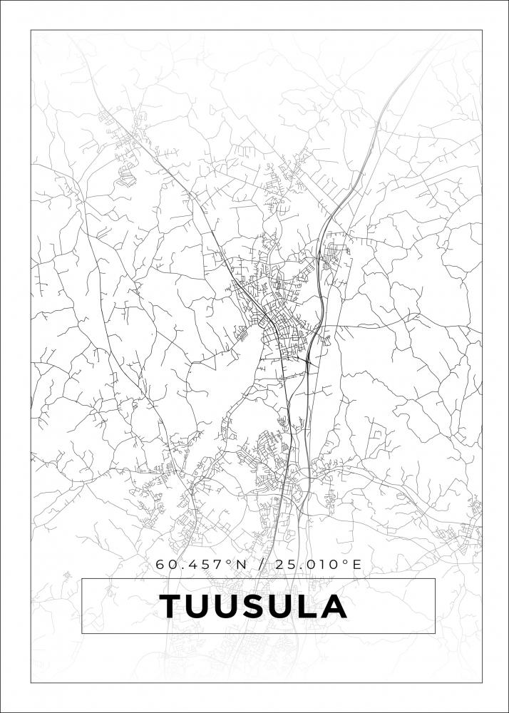 Bildverkstad Map - Tuusula - White Poster