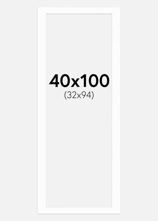Galleri 1 Passe-partout Wit (Witte kern) 40x100 cm (32x94)