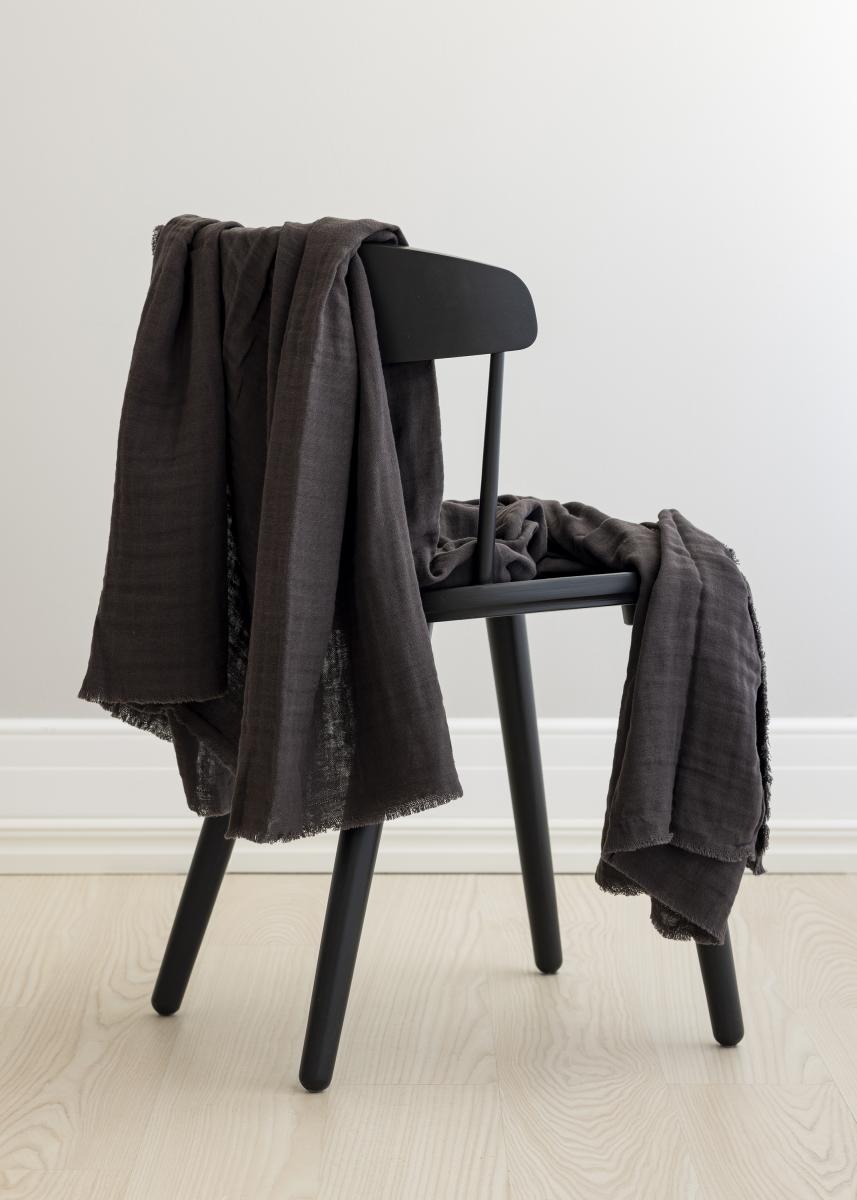 IB Laursen Plaid Dubbel geweven - Antraciet 130x170 cm